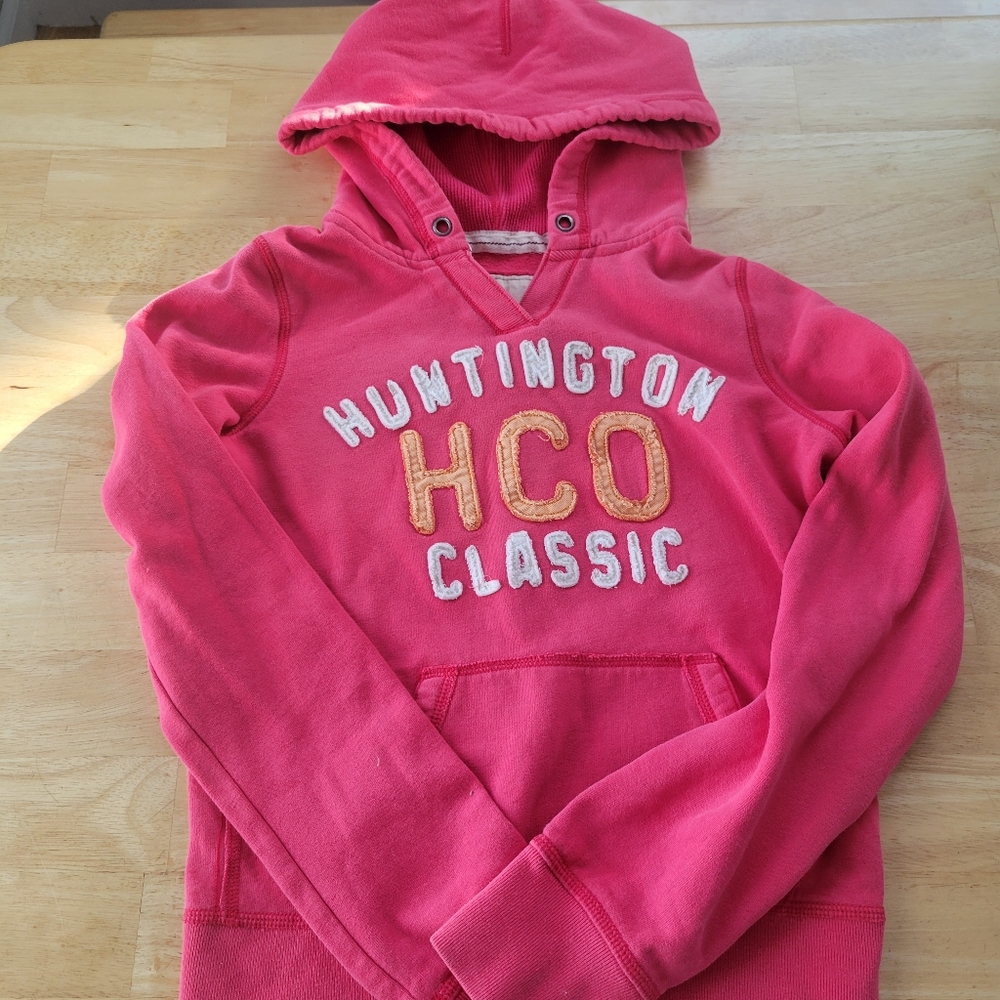 Hollister pink hoodie